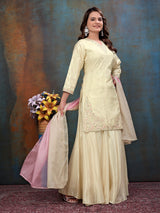 Hans Wala Safayd – Premium Embroidered Satin Suit Set