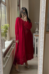 Elevate your festive wardrobe with this Exclusive 3-Piece Plazzo Set