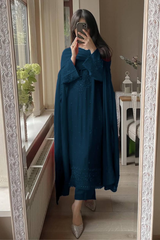 Elevate your festive wardrobe with this Exclusive 3-Piece Plazzo Set