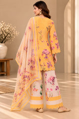 Yellow Garden || Floral Printed Kurta Palazzo Set with Dupatta
