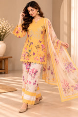 Yellow Garden || Floral Printed Kurta Palazzo Set with Dupatta