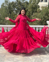 Step into elegance with this Exclusive 2-Piece Gown and Dupatta Set