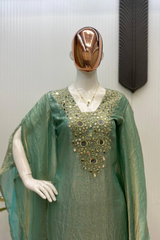 DESIGNER WEAR EXCLUSIVE SUIT SET WITH REAL MIRROR WORK β¨