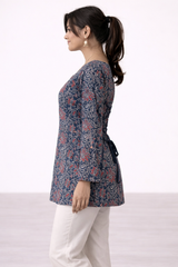 Beautifully crafted floral printed kurti