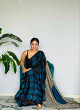 Nayab Ajrakh Latkan Silk Saree