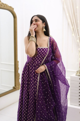 Step into timeless elegance with this luxurious 3-piece designer ensemble