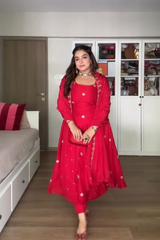 Step into sheer elegance with this luxurious 3-piece Chinon Silk Suit Set