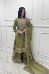 Experience the elegance of our all-new 3-piece Sharara Set