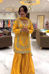 Elegance meets comfort in our latest 3-piece Sharara Set