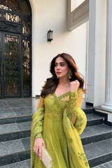 Step into royal elegance with our stunning Kediya Style Shrug Lehenga Set