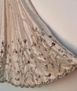 EXCLUSIVE DESIGNER HEAVY CHINON SEQUENCE EMBROIDERY WORK SUIT WITH FULL FLAIR GHARARA