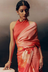 Roma Fuschia Satin Silk Saree