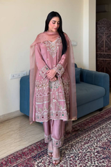 Elevate your wardrobe with this elegant 3-piece pant set