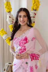 Lehenga Saree with Ruffle Work & Digital Print | Designer Party Wear.