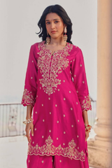 EXCLUSIVE DESIGNER SEQUANCE EMBROIDERY WORKED KURTI, PLAZZO AND DUPATTA