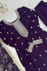 Premium Designer Bright Colour Kurti-Pant-Dupatta Pair