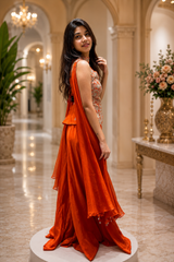 Sunset Royale Embroidered Indo-Western Set