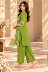 Rivayat Green || Floral Printed Kurta Palazzo Set