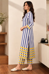 MOHINI || Blue Stripe Kurta Set