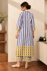 MOHINI || Blue Stripe Kurta Set