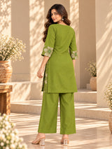 Rivayat Green || Floral Printed Kurta Palazzo Set