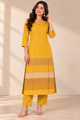 MAUSAM || MUSTARD YELLOW KURTA SET