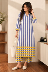 MOHINI || Blue Stripe Kurta Set