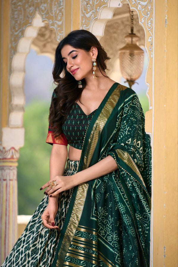Elevate your festive wardrobe with this stunning lehenga set