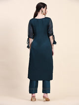 This elegant Designer Kurta Bottom Set in rama