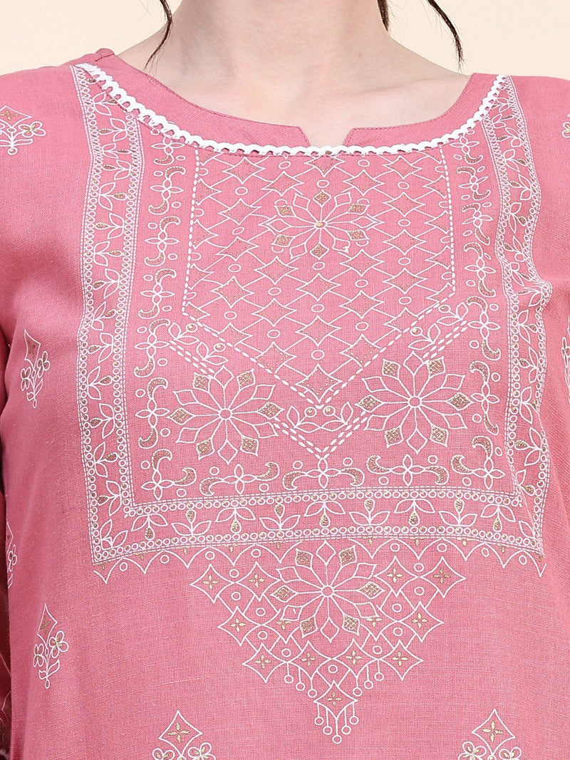 This beautiful Designer Kurta Bottom Set in pink