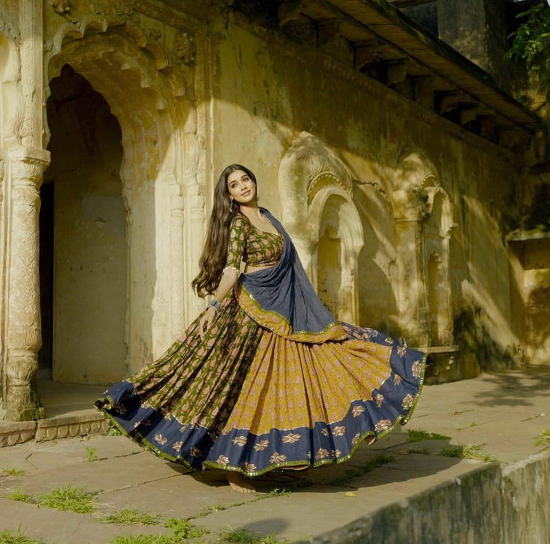 FOR THIS UPCOMING NAVARATRI SEASON OUR EXCLUSIVE FULL STITCHED LEHENGA CHOLI&nbsp;