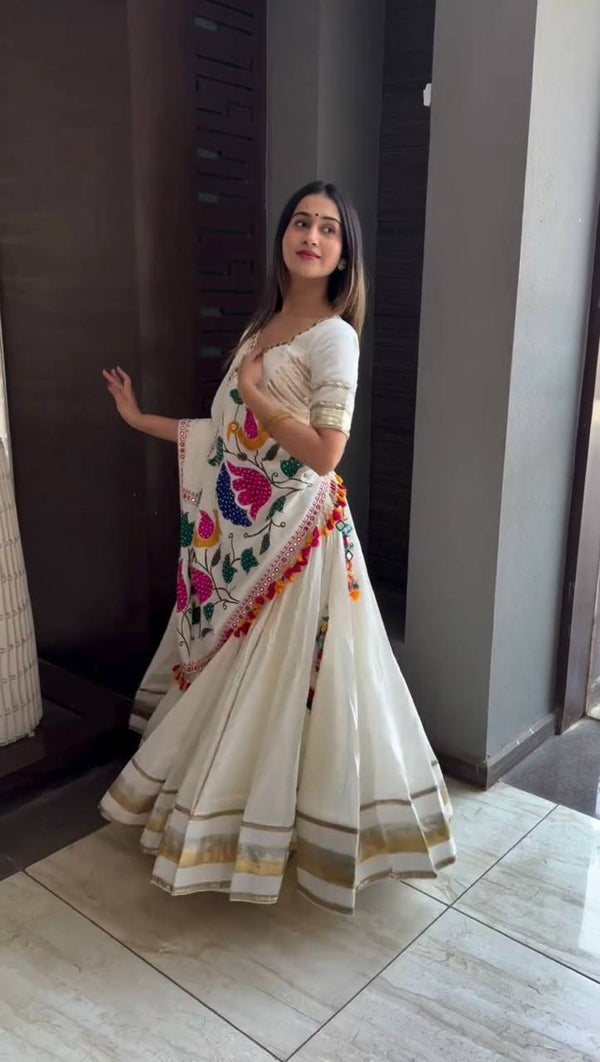 Celebrate this Navratri in style with our Exclusive Full Stitched Lehenga Choli Set — a perfect blend of traditional craftsmanship and festive elegance.