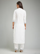 This elegant Designer Kurta Suit Set is crafted from heavy Viscose