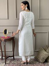 Designer Viscose Chanderi Kurta Suit Set with Premium Embroidery
