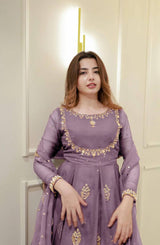 Add a touch of glamour to your festive collection with this Exclusive 2-Piece Gown and Dupatta Set