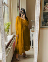 Step into timeless elegance with this Exclusive 3-Piece Plazzo Set