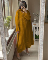 Step into timeless elegance with this Exclusive 3-Piece Plazzo Set