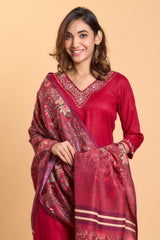 Designer Rayon Kurta Set with Embroidery