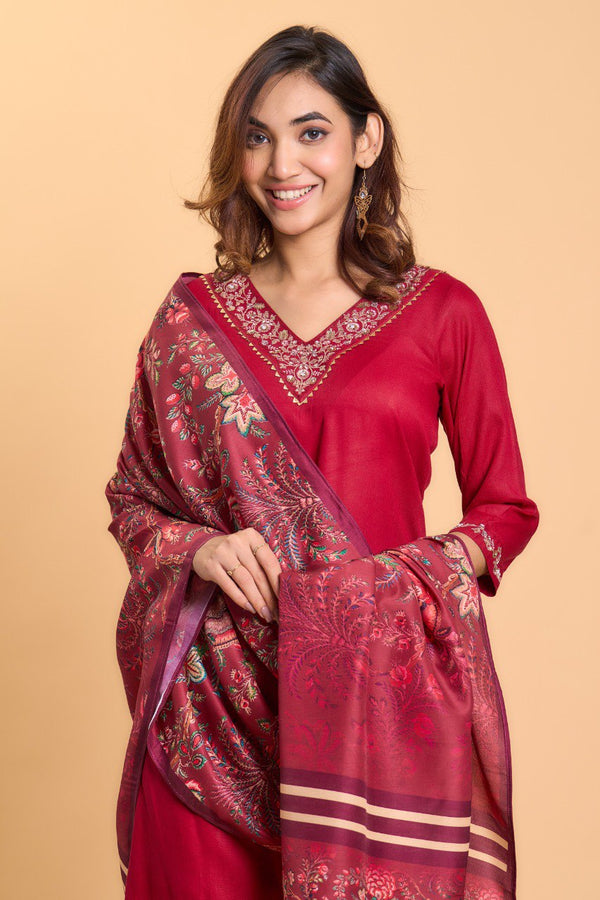Designer Rayon Kurta Set with Embroidery