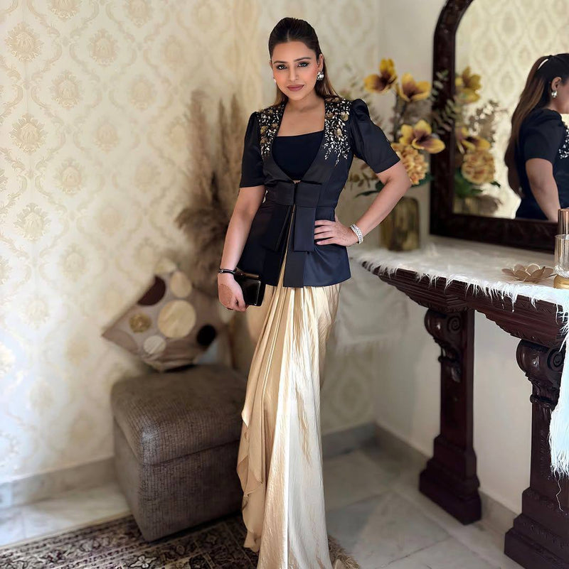 Elevate your wedding season style with our latest three-piece ensemble