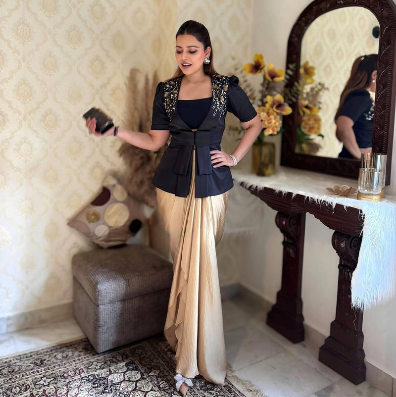 Elevate your wedding season style with our latest three-piece ensemble