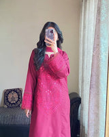 DESIGNER WEAR EXCLUSIVE SUIT IN ROMAN SILK FABRIC TOP AND PANT WITH DUPATTA IN GEORGETTE