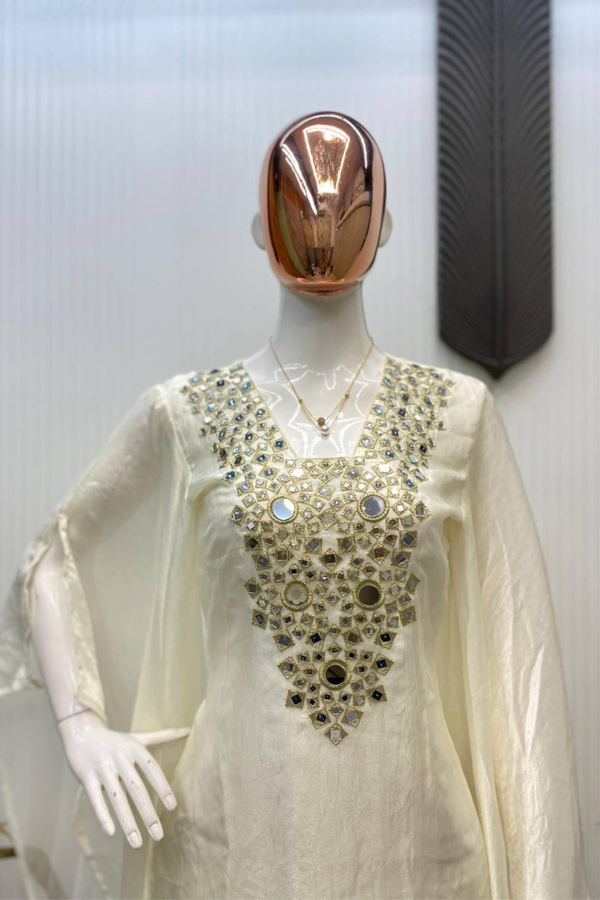 DESIGNER WEAR EXCLUSIVE SUIT SET WITH REAL MIRROR WORK ✨