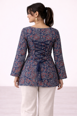 Beautifully crafted floral printed kurti