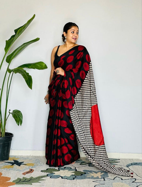 Nayab Ajrakh Latkan Silk Saree