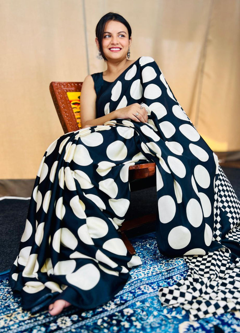 Nayab Ajrakh Latkan Silk Saree