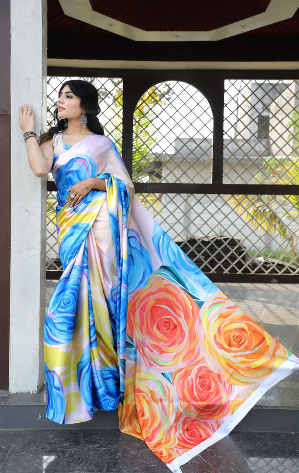 Opaline Rose Garden Saree