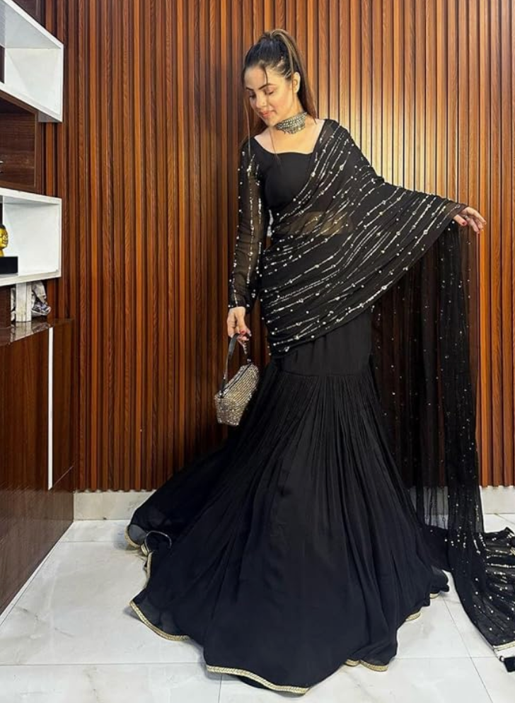 Elevate your traditional wardrobe with this stunning lehenga set