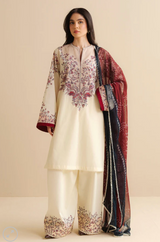 Elegance with this beautifully designed pastel floral kurta set
