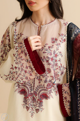 Elegance with this beautifully designed pastel floral kurta set
